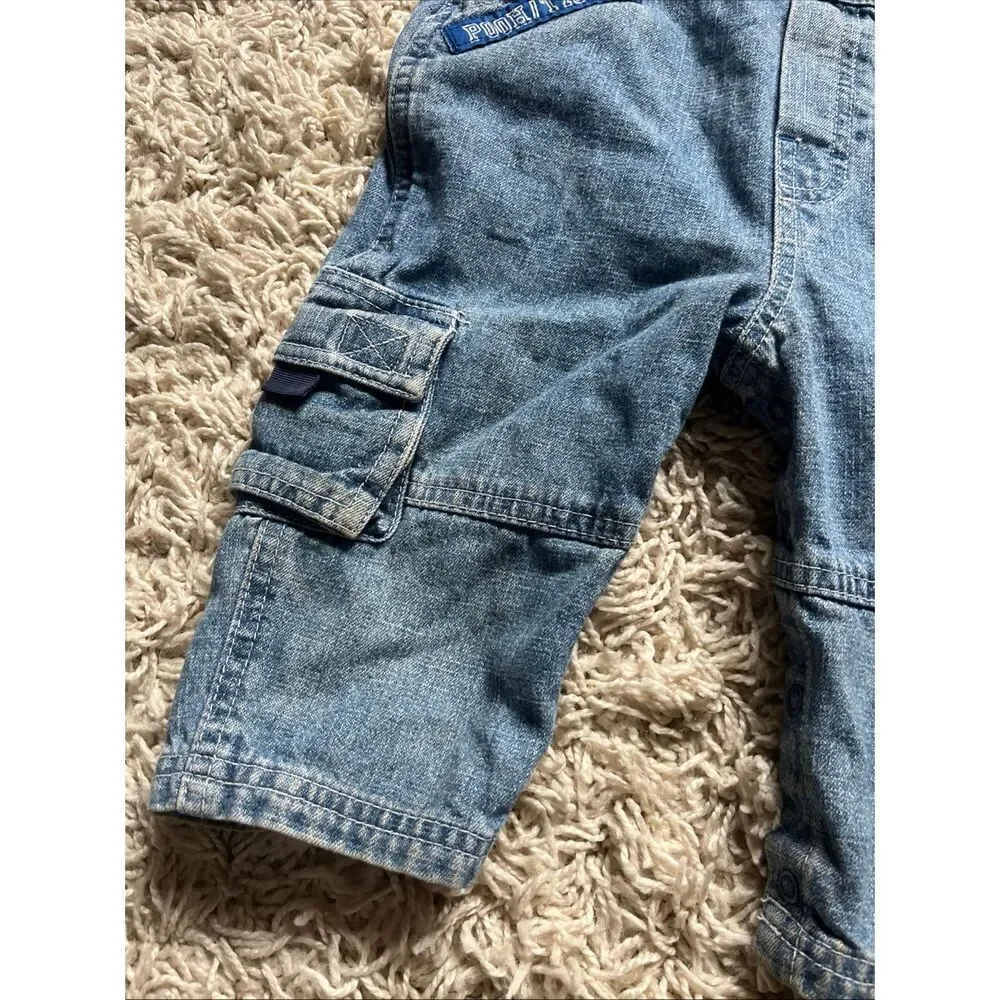 Vintage Embroidered Winnie The Pooh Tigger Overalls  18M Denim Football 68
